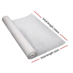 Instahut 50% shade cloth roll, 3.66 x 30m, white knitted fabric, mono-tape knitted fabric close up