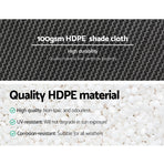 Instahut 50% shade cloth roll, 3.66 x 30m, white knitted fabric, image 5