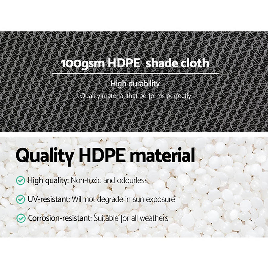 Instahut 50% shade cloth roll, 3.66 x 30m, white knitted fabric, image 5
