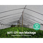 Instahut 50% shade cloth roll, 3.66 x 30m, white knitted fabric, image 6