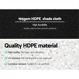 Instahut 90% Shade Cloth 3.66x30m Shadecloth Sail Heavy Duty Black - 45-Degree Angle