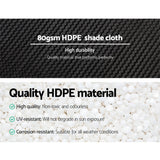 Instahut 30% Shade Cloth 3.66x30m Shadecloth Wide Heavy Duty Black - 45-Degree Angle