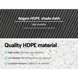 Instahut 30% Shade Cloth 3.66x30m Shadecloth Wide Heavy Duty White - 45-Degree Angle