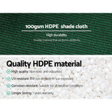 Instahut 50% Shade Cloth 1.83x20m Shadecloth Sail Heavy Duty Green - 45-Degree Angle