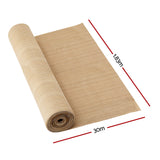 Instahut 90% Shade Cloth 1.83x30m Shadecloth Sail BE - Front View