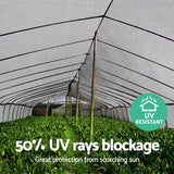 Instahut 50% Shade Cloth 1.83x50m Shadecloth Garden White - 45-Degree Angle