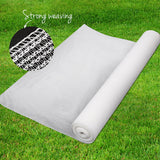 Instahut 50% Shade Cloth 1.83x50m Shadecloth Garden White - Rear View