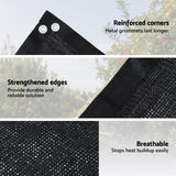 Instahut Shade Cloth Sun Shade Fabric Patio UV Resistant Black 10x2m - 45-Degree Angle