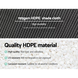 Instahut 90% Shade Cloth 3.66x30m Shadecloth Wide Heavy Duty White - 45-Degree Angle