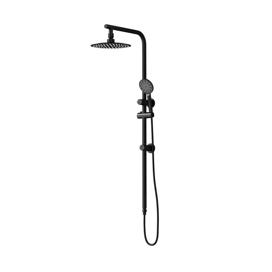Welba 10" Rain Shower Head Set Round 3-Mode Black