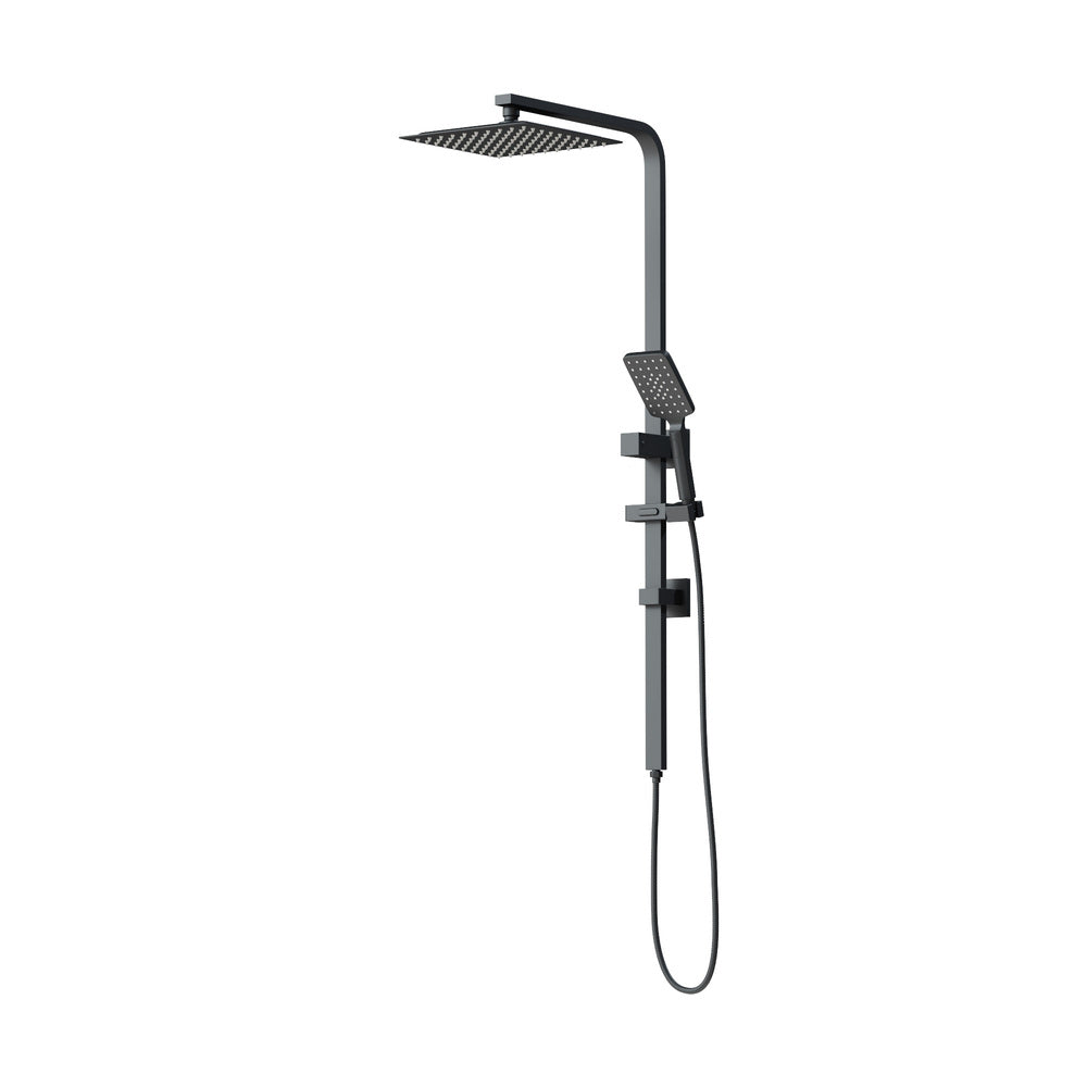 Welba 10" Rain Shower Head Set Square 3-Mode Black