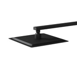 Welba 10" Rain Shower Head Set Square 3-Mode Black