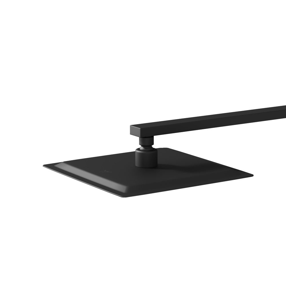 Welba 10" Rain Shower Head Set with Shower Mixer Square Black