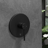 Welba Shower Mixer Tap Round Black - Rear View
