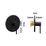 Welba Shower Mixer Tap Round Black - Top-Down View