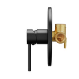 Welba Shower Mixer Tap Round Black - Close-Up Angle