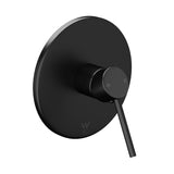 Welba Shower Mixer Tap Round Black - Front View