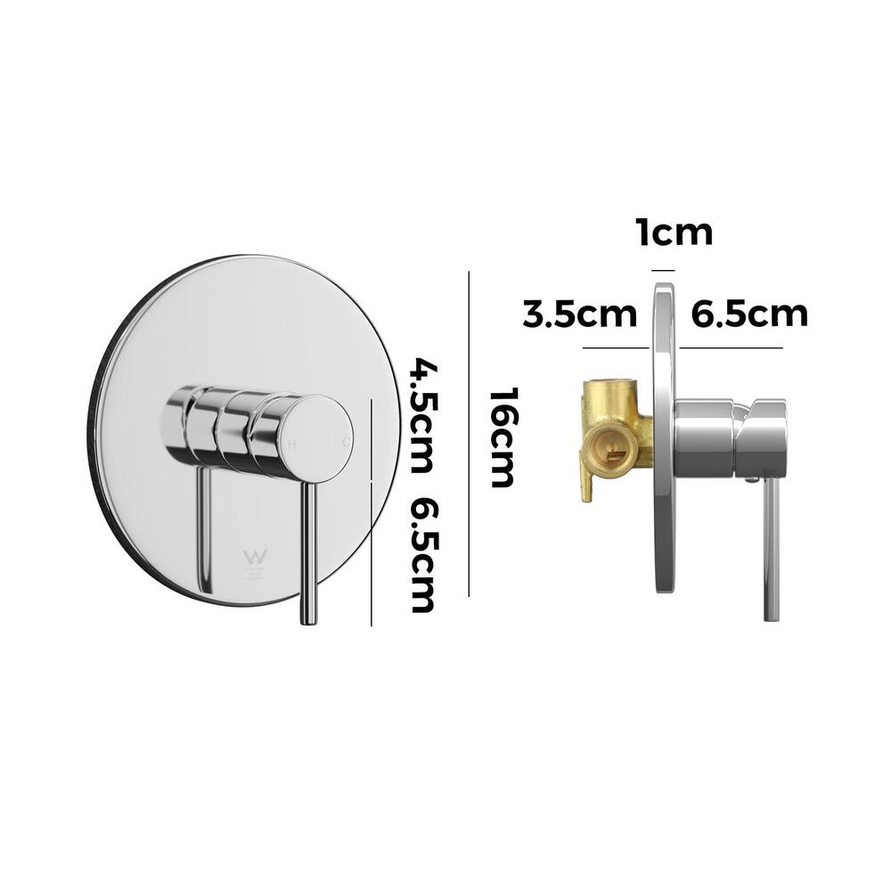 Welba Shower Mixer Tap Round Chrome