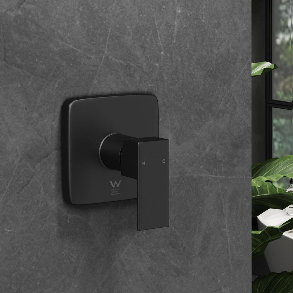 Welba Shower Mixer Tap Square Black