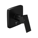 Welba Shower Mixer Tap Square Black - Top-Down View