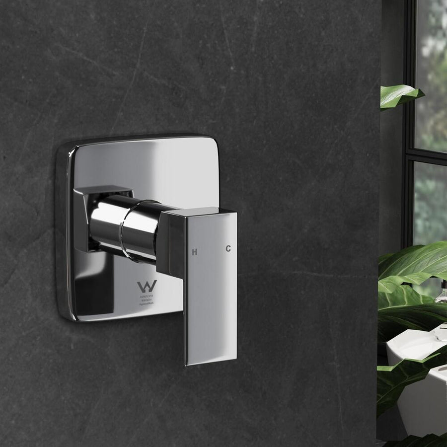 Welba Shower Mixer Tap Square Chrome
