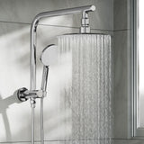 Welba 10" Rain Shower Head Set Round 3-Mode Gooseneck Chrome
