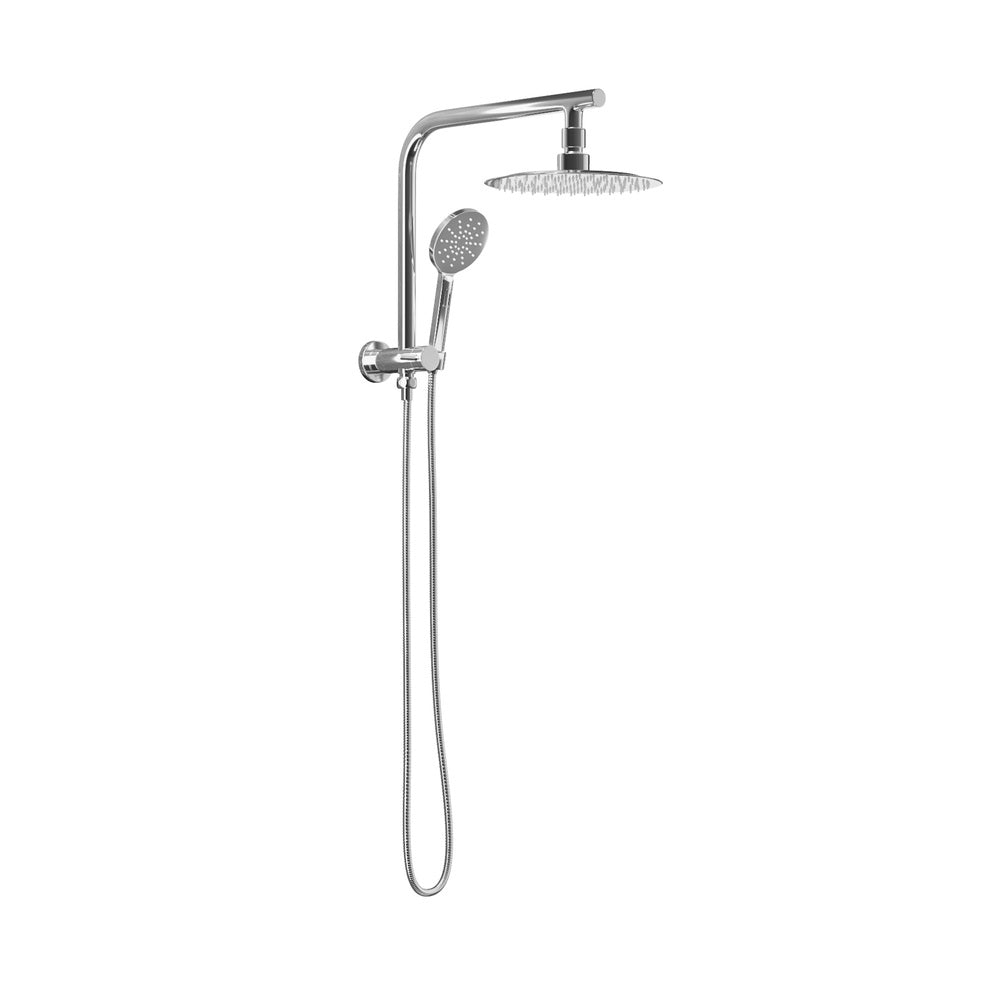 Welba 10" Rain Shower Head Set Round 3-Mode Gooseneck Chrome