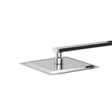 Welba 10" Rain Shower Head Set Square 3-Mode Gooseneck Chrome