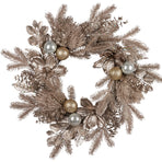 Christabelle Champagne Glitter Christmas Wreath - 61cm