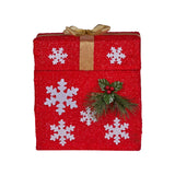 Christabelle Animated Santa Gift Box LED Christmas Tree Decoration Xmas Ornament - 45-Degree Angle