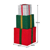 Christabelle 122cm Animated Present Stack Santa LED Lights Christmas Tree Decoration Ornament X - Side View