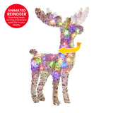 Christabelle 112cm Animated Reindeer Christmas Multi-Colour LED Lights Xmas Decor - Top-Down View