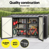 Giantz Garden Shed 2.22x0.91M Bike Sheds Outdoor Storage Tool Workshop House Shelter Double Door - Top-Down View