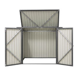Giantz Garden Shed Wheelie Bin Storage Enclosure Outdoor Lockable Steel Cabinet - Side View