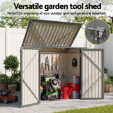 Giantz Garden Shed Wheelie Bin Storage Enclosure Outdoor Lockable Steel Cabinet - Top-Down View