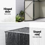 Giantz Garden Shed Wheelie Bin Storage Enclosure Outdoor Lockable Steel Cabinet - Close-Up Angle