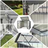 Giantz Garden Shed Wheelie Bin Storage Enclosure Outdoor Lockable Steel Cabinet - Low Angle
