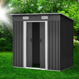 Giantz Garden Shed 1.94x1.21M Sheds Outdoor Storage Workshop House Tool Shelter Sliding Door - Close-Up Angle