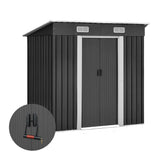 Giantz Garden Shed 1.94x1.21M Sheds Outdoor Storage Workshop House Tool Shelter Sliding Door - Low Angle