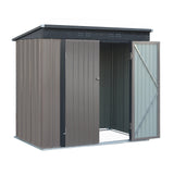 Giantz Garden Shed 1.95x1.31M Sheds Outdoor Storage Steel Workshop House Tool Double Door - Close-Up Angle