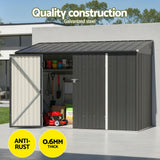 Giantz Garden Shed Galvanised Steel 3.05x1.5M Outdoor Storage Shed Workshop House Shelter - Top-Down View