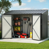 Giantz Garden Shed Galvanised Steel 3.05x1.5M Outdoor Storage Shed Workshop House Shelter - Close-Up Angle