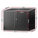 Giantz Garden Shed Sheds Outdoor Storage 2.06x1.96M Tool Workshop House Shelter - Front View