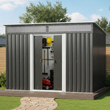 Giantz Garden Shed Outdoor Storage 2.60x1.95M Tool Sheds Workshop House Shelter - Close-Up Angle