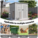 Giantz Garden Shed Outdoor Storage Box 1.87x1.28M Resin Tool Shed Backyard Grey