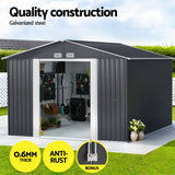 Giantz Garden Shed 3x3M Outdoor Storage Tool Workshop House Shelter - Top-Down View