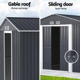 Giantz Garden Shed 3x3M Outdoor Storage Tool Workshop House Shelter - 45-Degree Angle