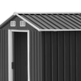 Giantz Garden Shed 2.6x3.9M w/Metal Base Sheds Outdoor Storage Workshop Tool Shelter Sliding Door - 45-Degree Angle