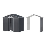 Giantz Garden Shed Outdoor Storage 2.15x1.74M Tool Workshop House w/Extension Kit - Close-Up Angle