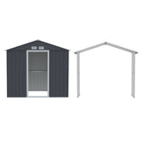 Giantz Garden Shed Outdoor Storage 2.15x1.74M Tool Workshop House w/Extension Kit - Side View
